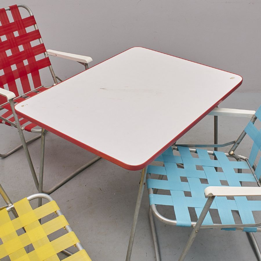 Campingset, 4 delar, Bord + 3 stolar, fällbara, 80x60 1206 Campingset, 4 delar, Bord + 3 stolar, fällbara, 80x60 1206